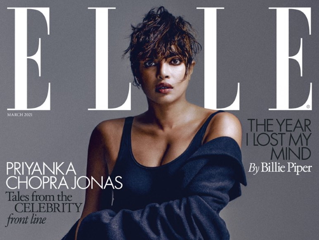 UK Elle March 2021 : Priyanka Chopra by Lia Clay Miller