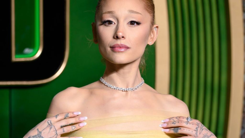 Ariana Grande attends the "Wicked: Part One" UK Premiere at The Royal Festival Hall on November 18, 2024 in London, England.