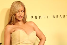 Rihanna attends her immersive beauty event in honor of Fenty Beauty's newest product launch, Soft'lit Naturally Luminous Longwear Foundation at 7th Street Studios on April 26, 2024 in Los Angeles, California.