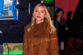 Scarlett Johansson is seen leaving 'Live with Kelly and Mark' on November 26, 2024 in New York, New York.