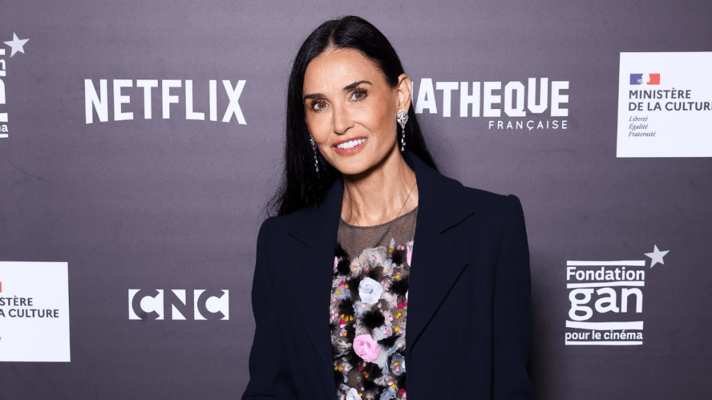 Demi Moore attends the "The Substance" Premiere at Cinematheque Francaise on November 05, 2024 in Paris, France.